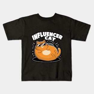 Funny influencer cat Kids T-Shirt